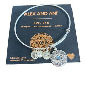 Evil Eye - Alex and Ani expandable rafaelian silver bangle bracelet